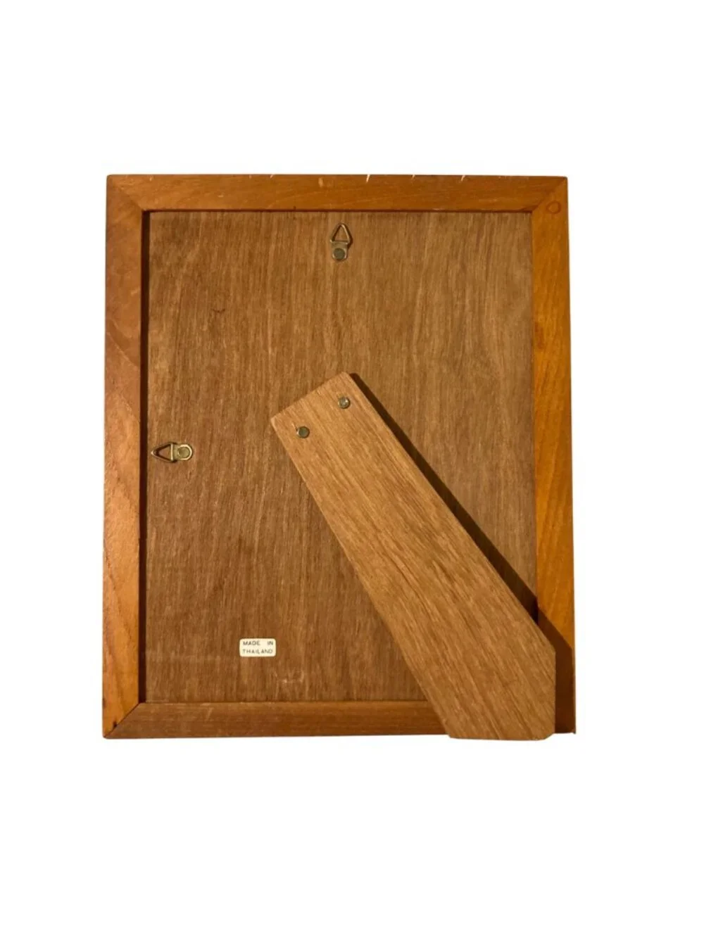 Vintage Wooden Picture Frame With Intricate Inlay Design Made In Thailand